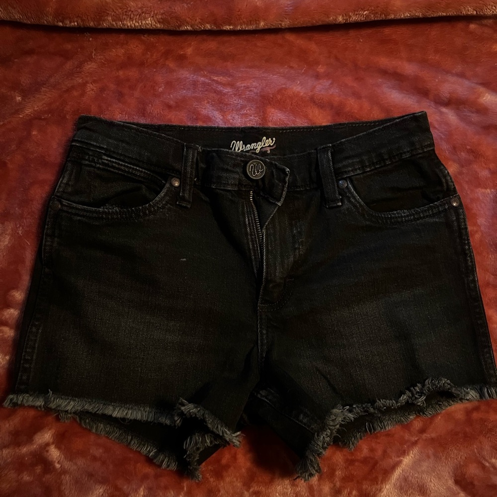 Wrangler black jean shorts